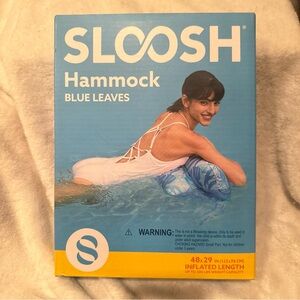 Sloosh Blue Leaves Hammock Inflatable Pool Float